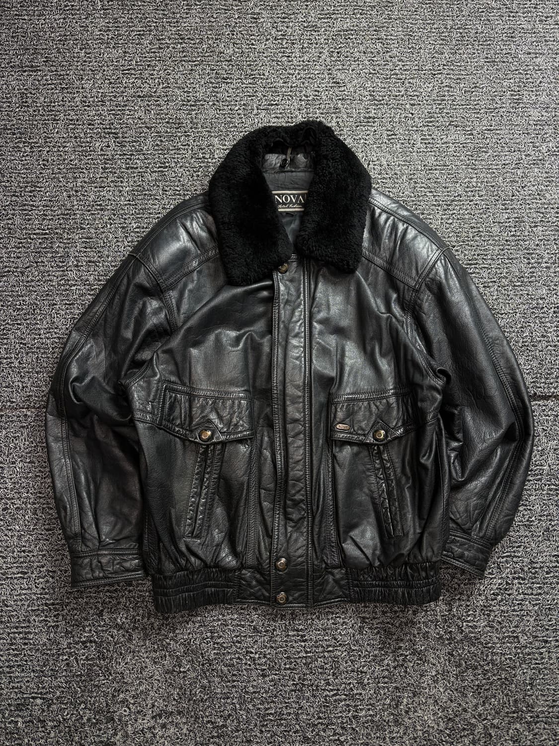 NOVA 빈티지 아카이브 소가죽 레더 봄버 자켓 2517 상품이미지2
