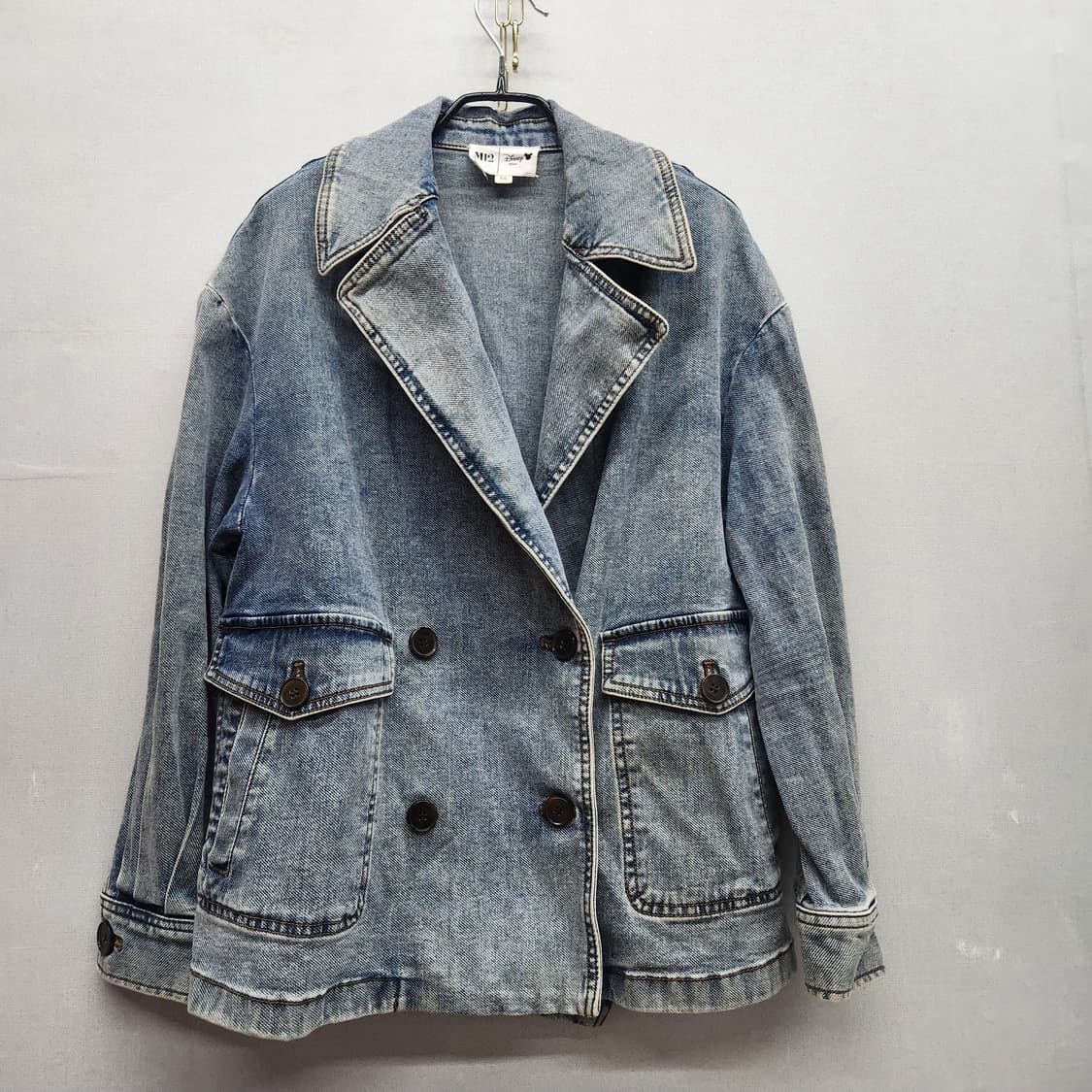 디즈니 미키마우스 백프린팅 빈티지 데님 블레이저 55(M) 상품이미지1