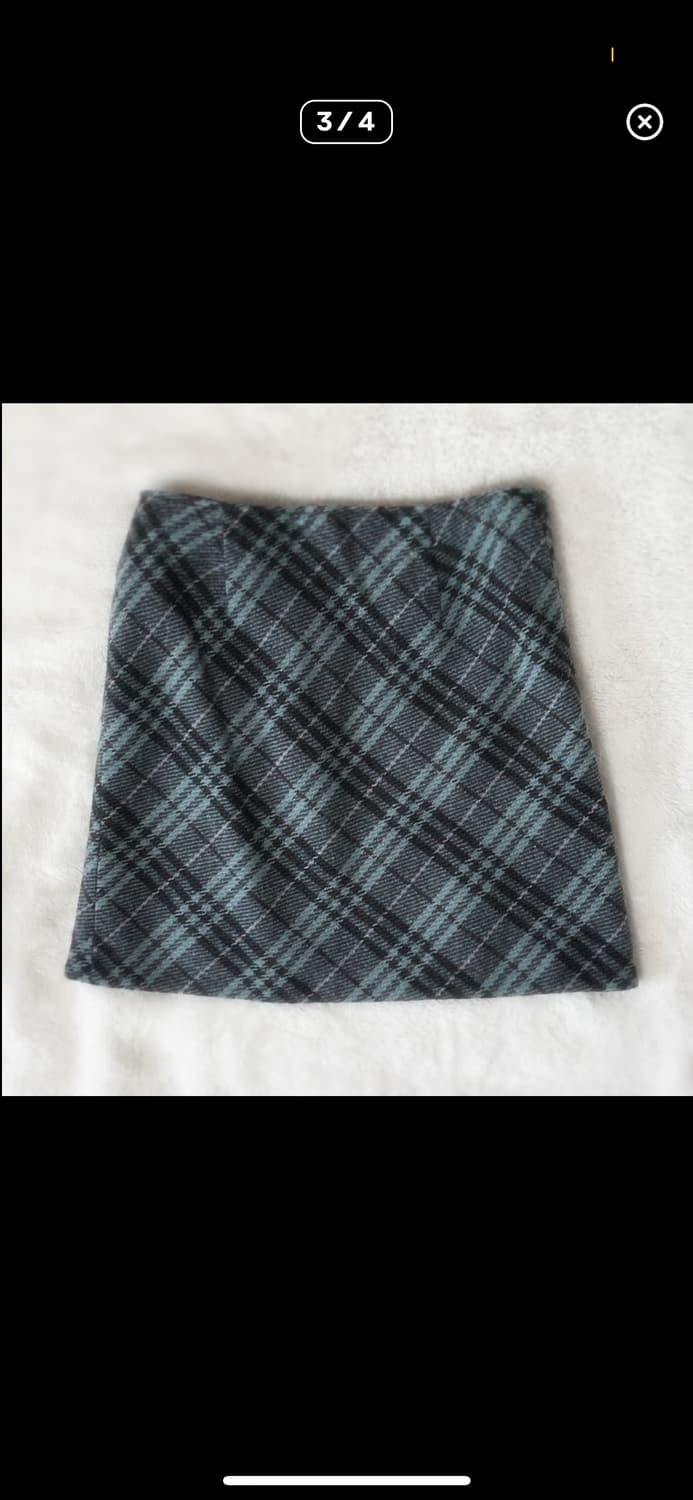 Burberry 블루라벨 히메갸루 민트초코 리본 랩스커트 상품이미지3