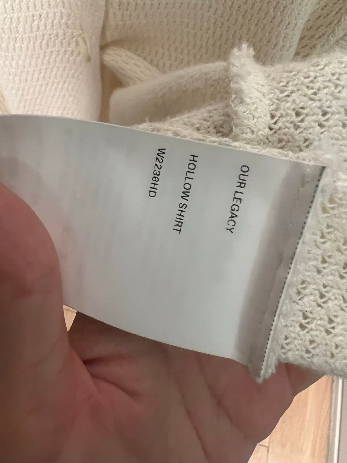 아워레가시 할로우 코튼셔츠 아이보리 상품이미지3