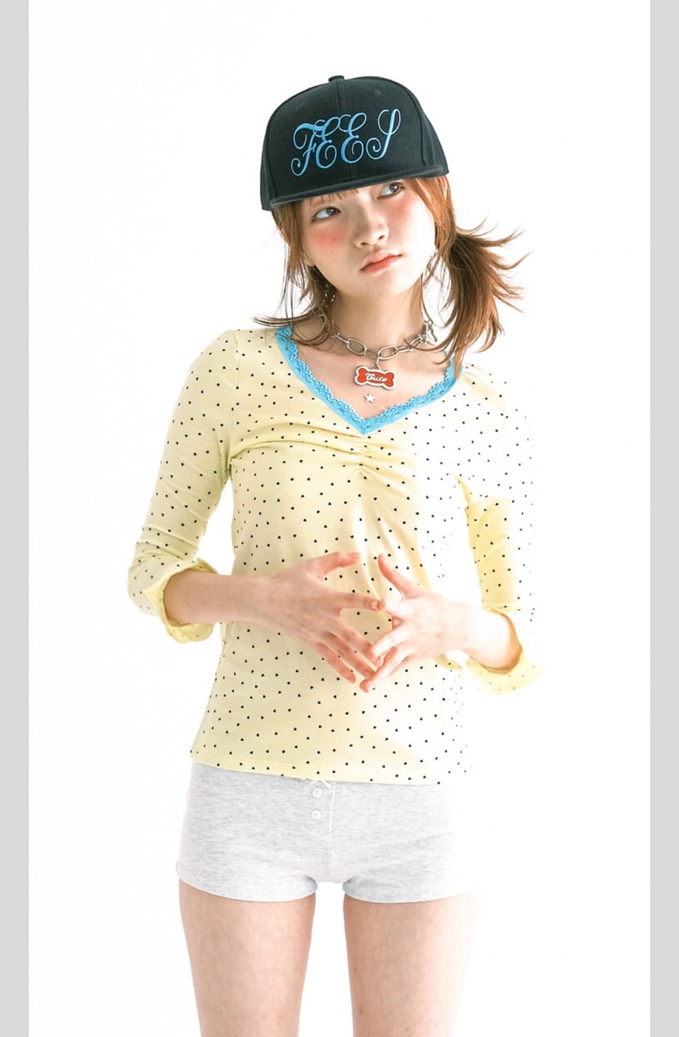 새상품 택o) 샵페어리 레이스티 탑 레몬 상품이미지1