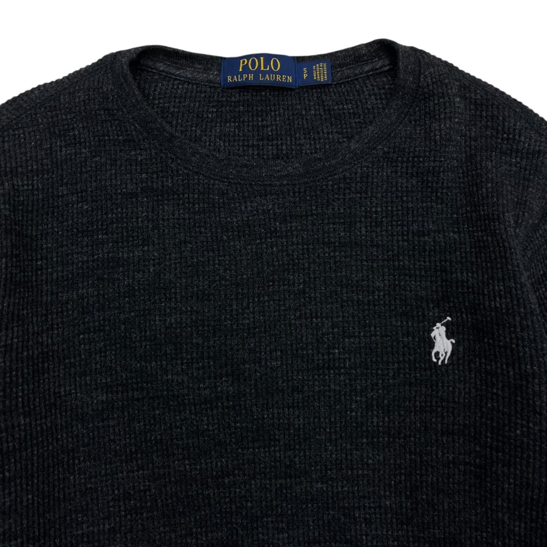 폴로 랄프로렌 화이트포니 차콜 와플 롱슬리브 S 상품이미지4