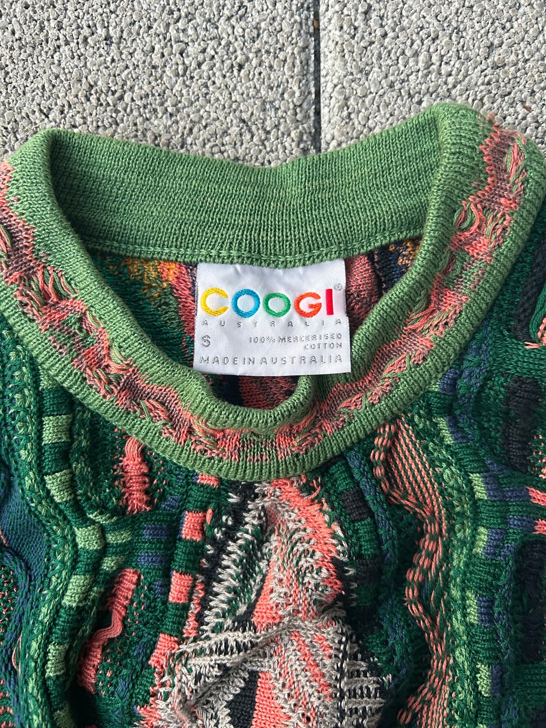 *rare* 1990s coogi 쿠지 3d 입체패턴 케이블 니트 상품이미지4