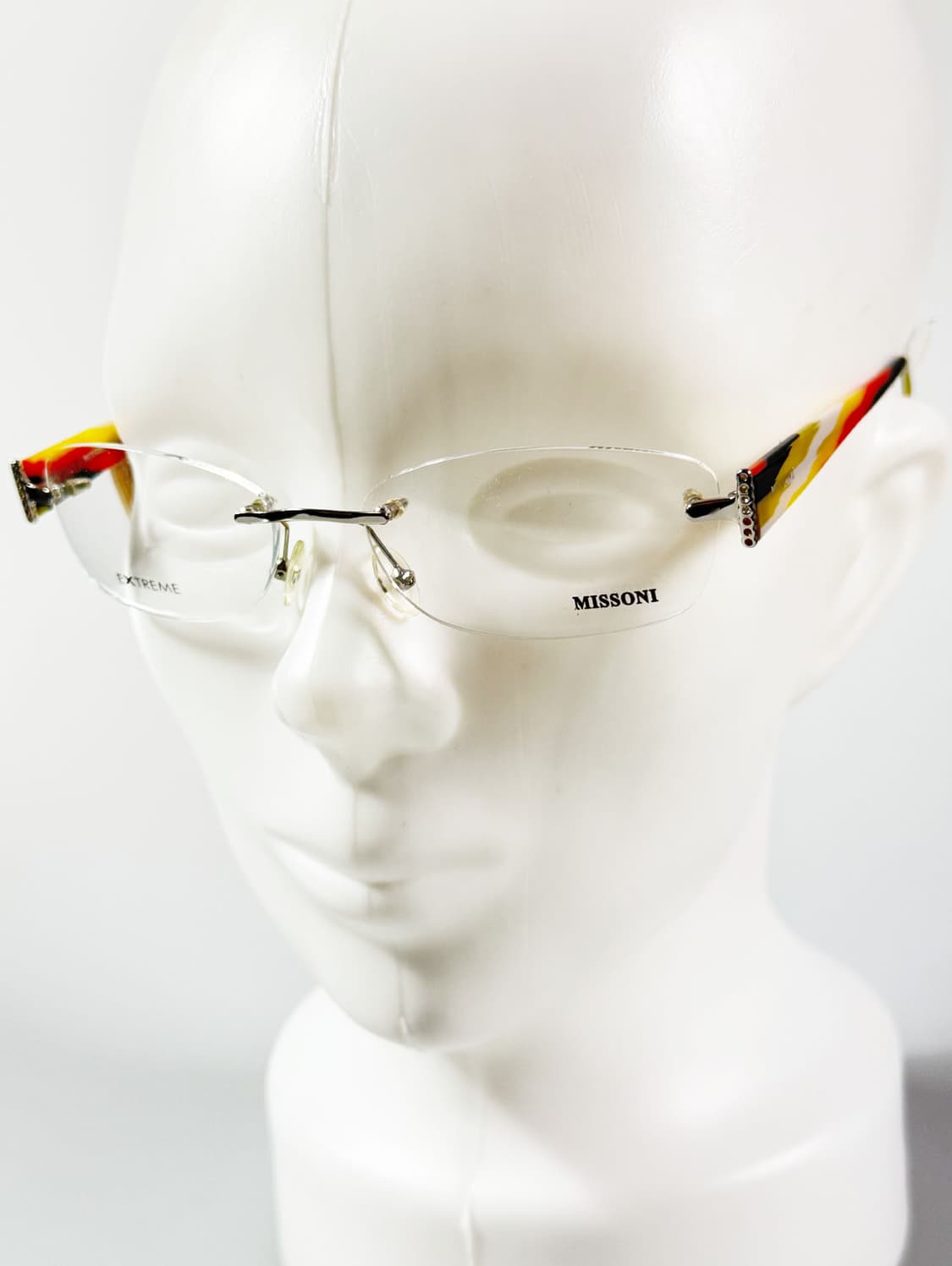 MISSONI 미쏘니 무테 스퀘어 메탈 프레임 빈티지 안경 상품이미지8