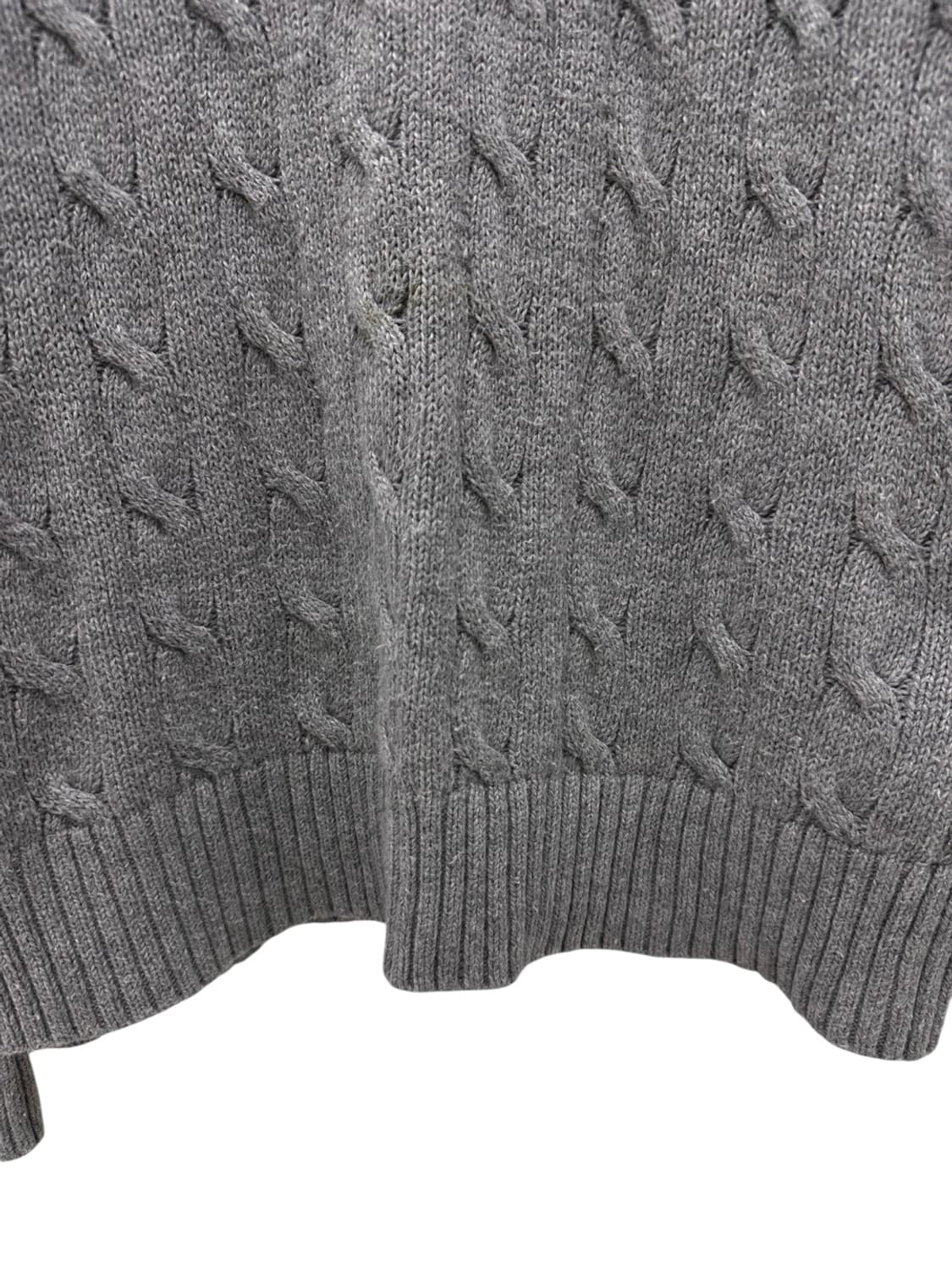폴로 꽈배기 케이블 니트 웜그레이 (S) 상품이미지4