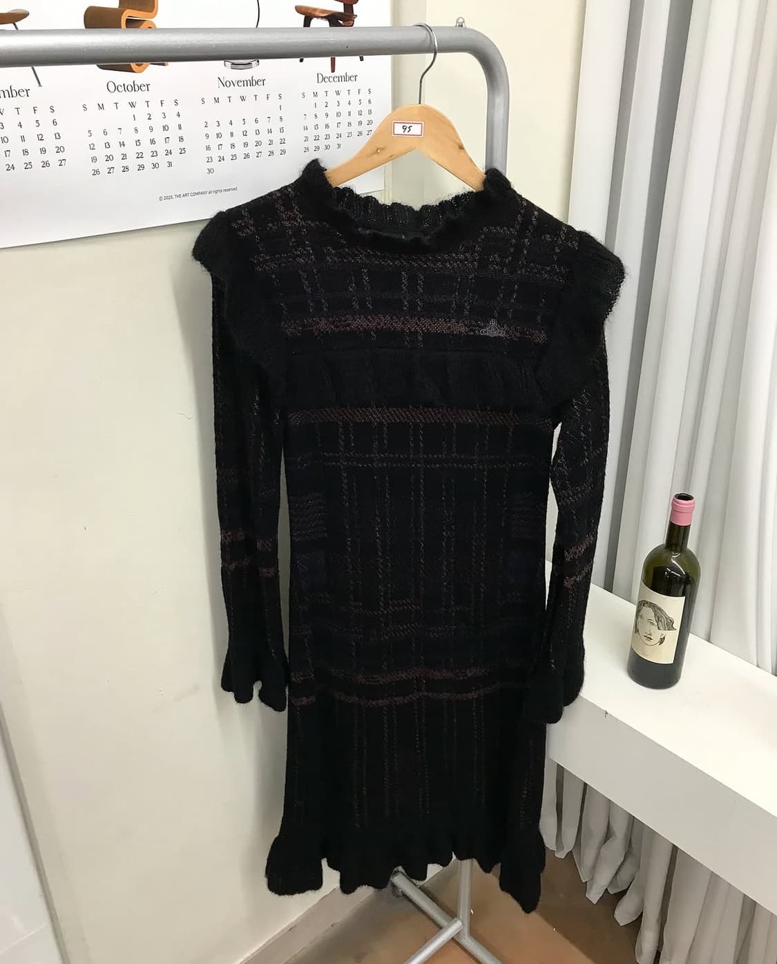 비비안웨스트우드 로고 프릴 니트 롱 원피스 상품이미지1