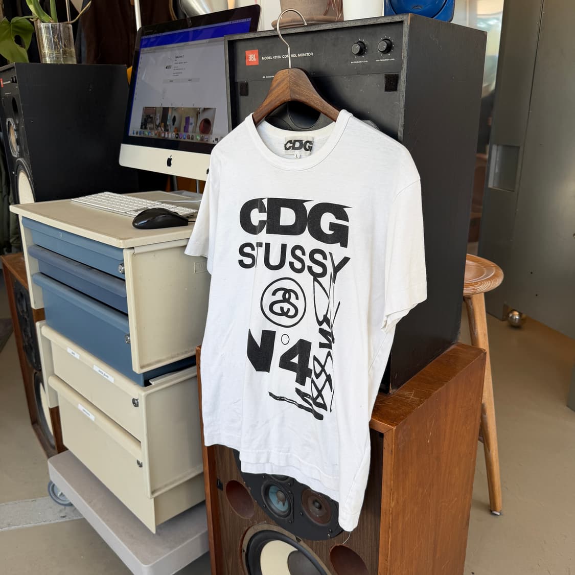 CDG x 스투시 하프 티셔츠 상품이미지1