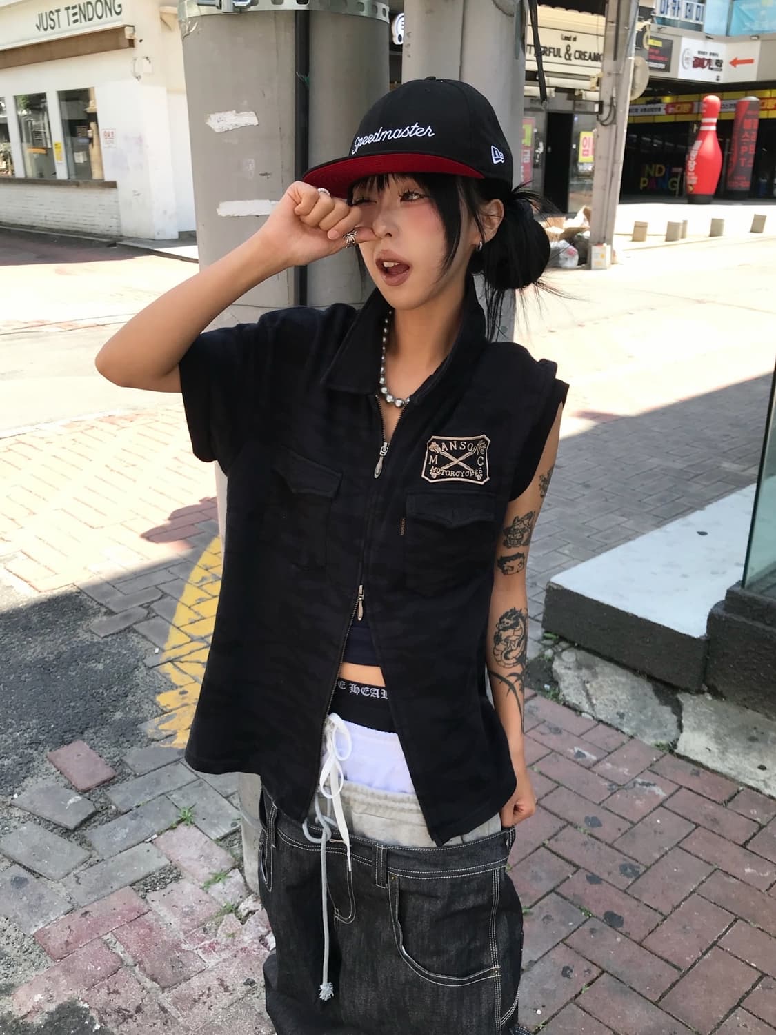 ☠️ 밴슨 자수&카모패턴 투웨이 반팔 자켓 ☠️ 상품이미지4