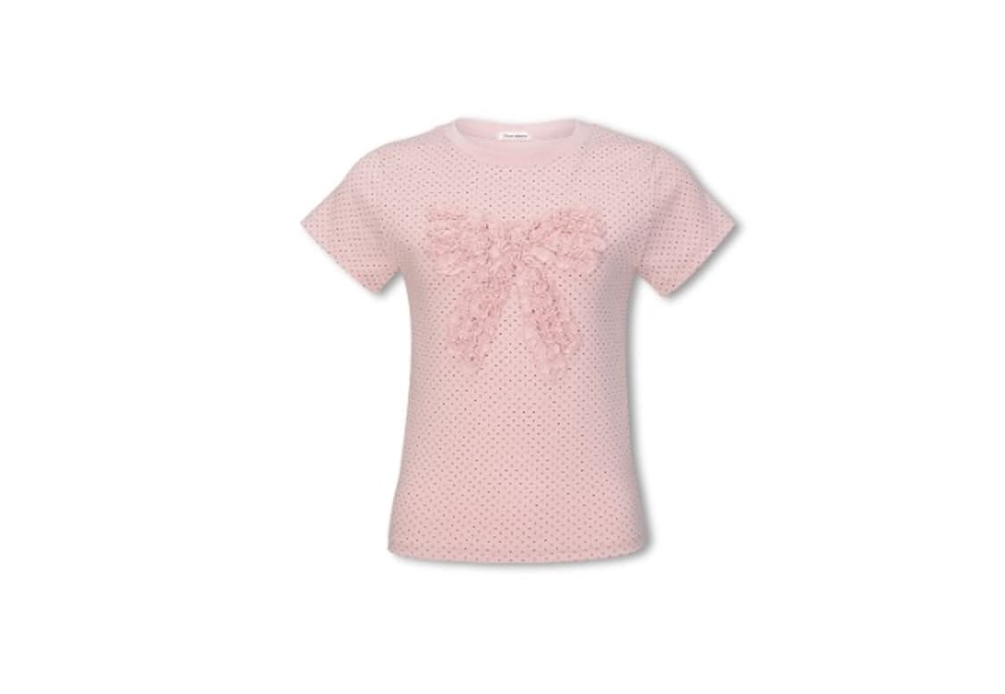 INNER MUSEUM Dot Frill Ribbon T-Shirt 상품이미지1