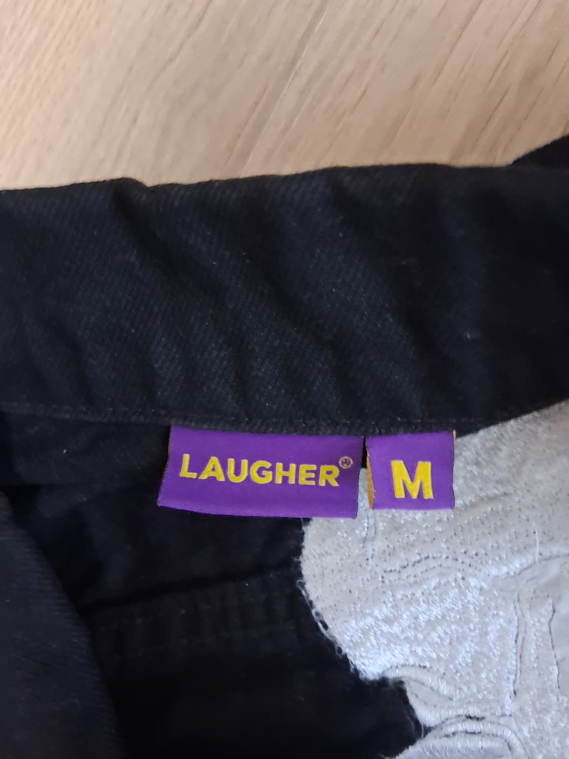 라퍼 laugher 스켈레톤 블랙 데님자켓 M 상품이미지3