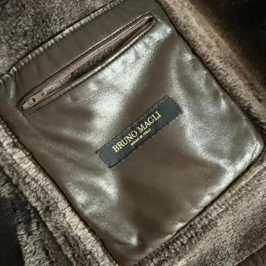 🇮🇹 명품 Bruno Magli✨ 남성 무스탕 코트 🧥 사이즈 10 상품이미지4