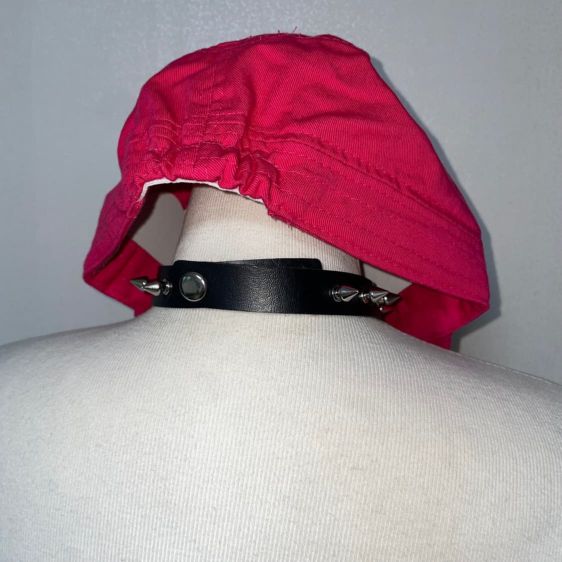 Hot pink y2k bead damage cap   상품이미지6