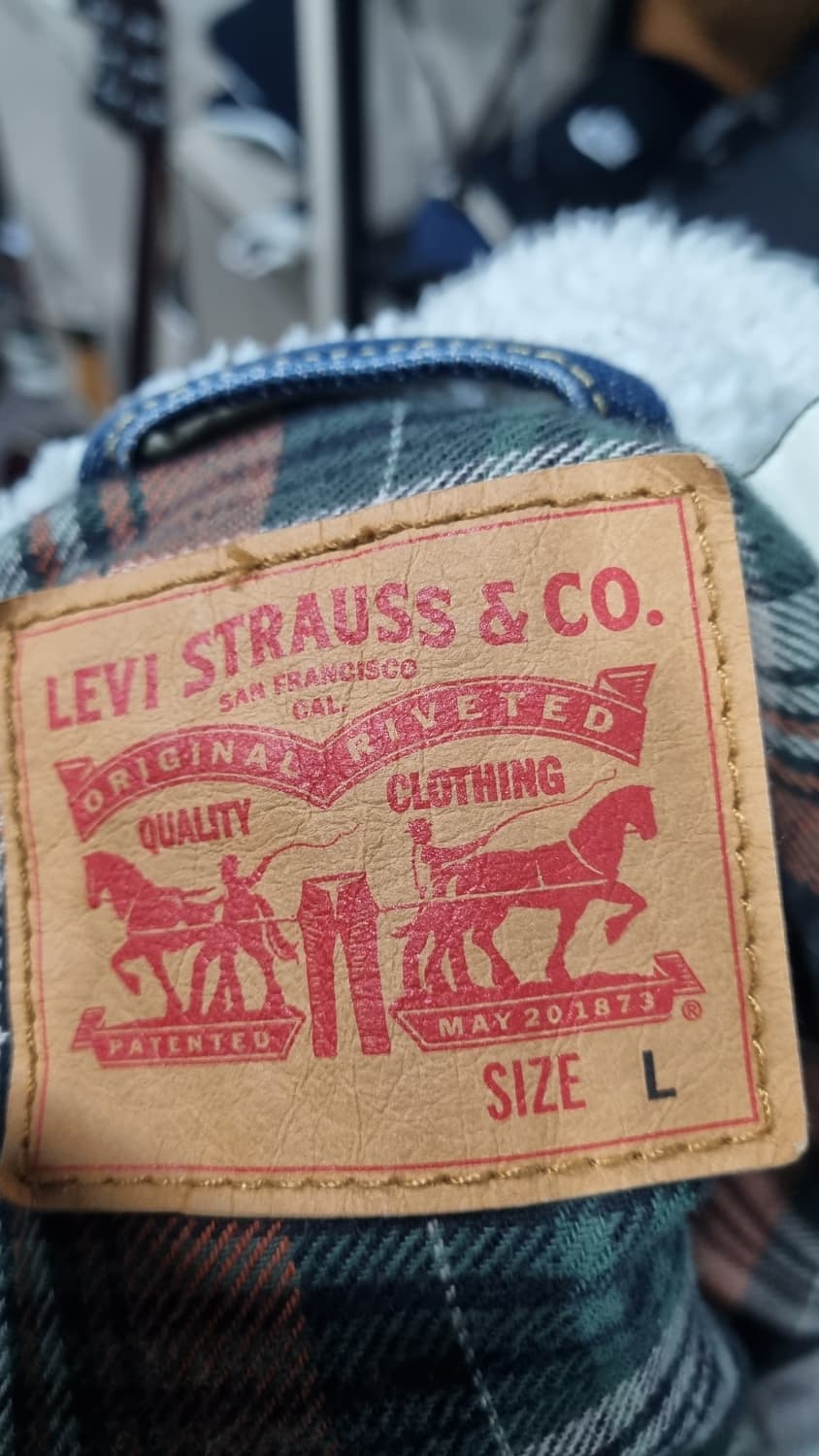 남성 쉐르파 청자켓(리바이스 제품) 105적당(L)  5번내외착용 상품이미지4