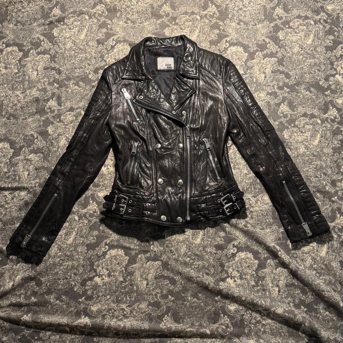 shell natural learher 바이커자켓 상품이미지1