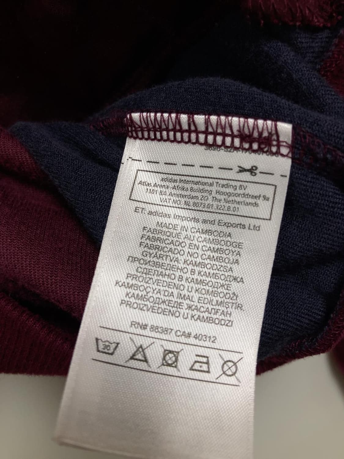 아디다스 벨벳 버건디 져지 와인 자켓 집업 트랙탑 상품이미지7