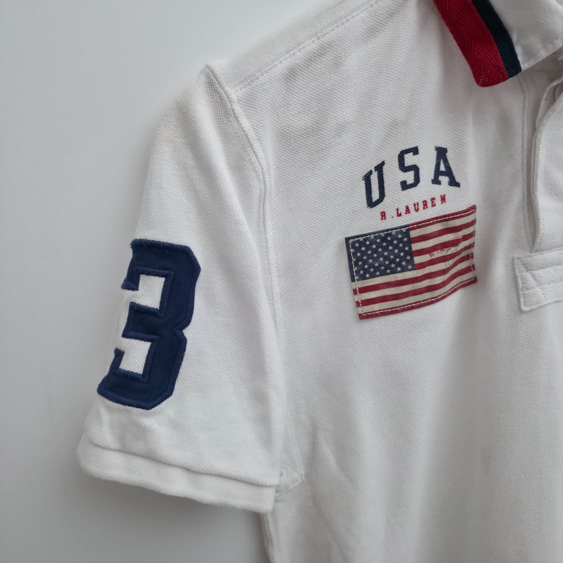 [S] 폴로 랄프로렌 빅포니 USA 성조기 반팔 카라티 상품이미지4