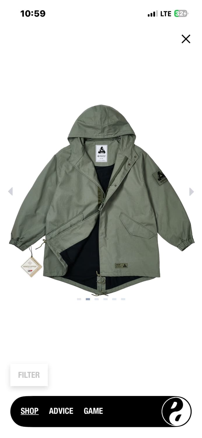 팔라스 goretex wind stopper p51 parka 올리브색  상품이미지2
