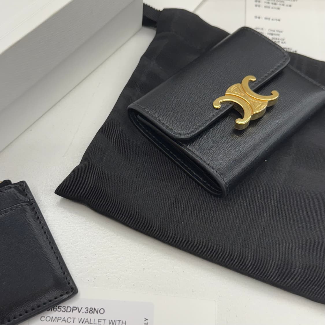 [풀박스] 셀린느 트리옹프 컴팩트 지갑 블랙 상품이미지6