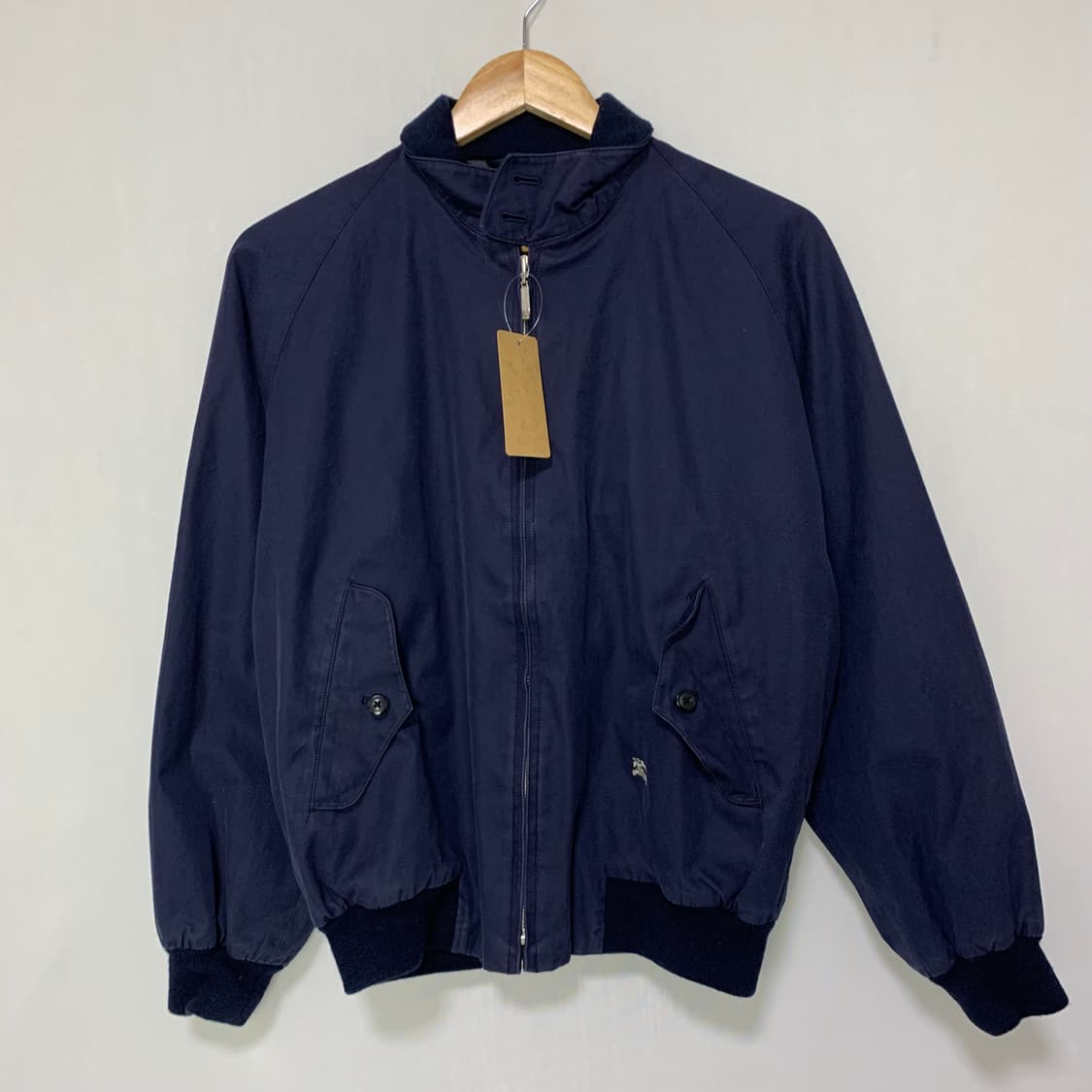 버버리 빈티지 네이비 블루종 점퍼 안감 체크 여성 M 상품이미지2