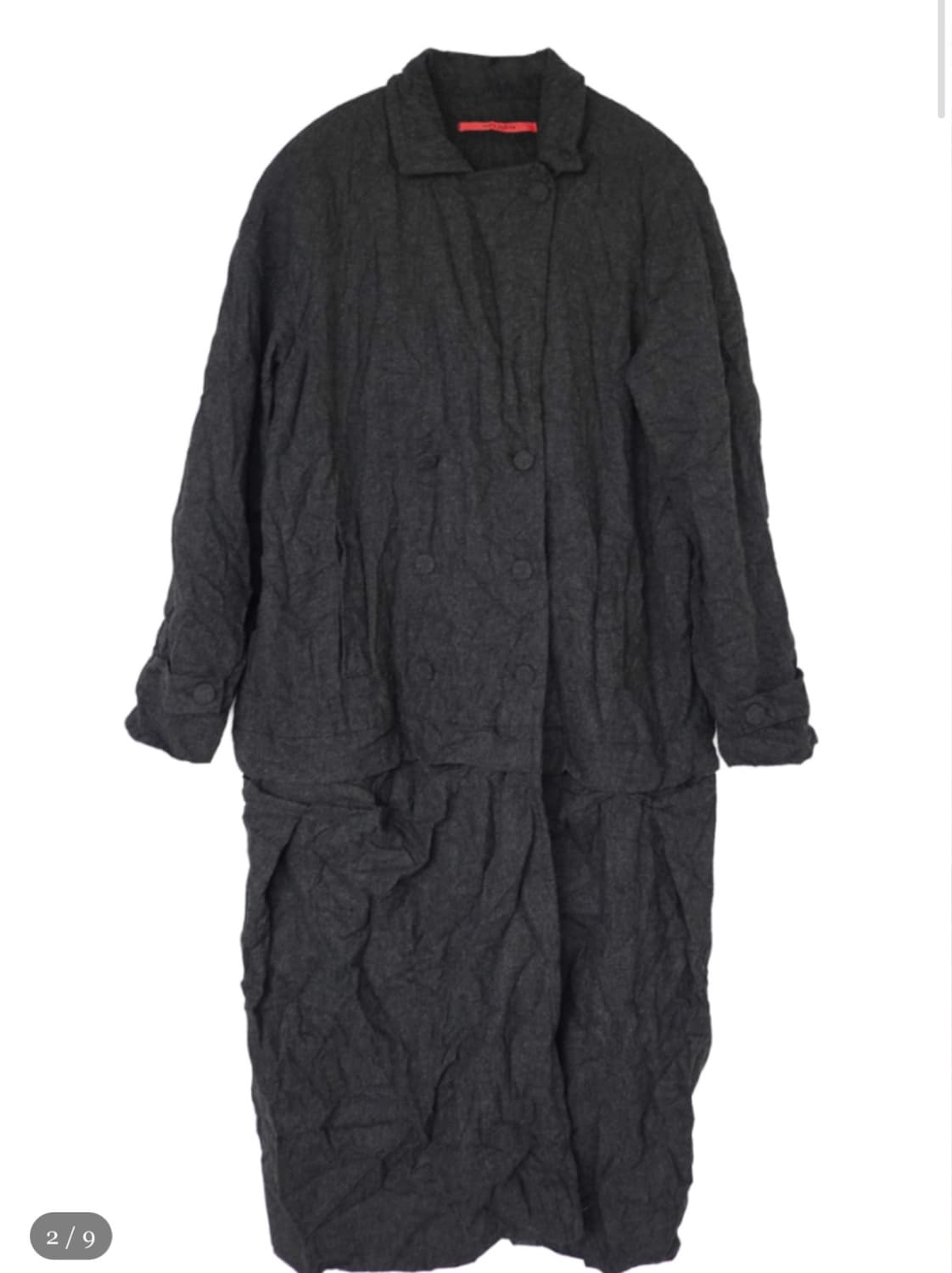 에옹쓰 Paper Wool Mid-Layer Coat Chacoal 상품이미지2