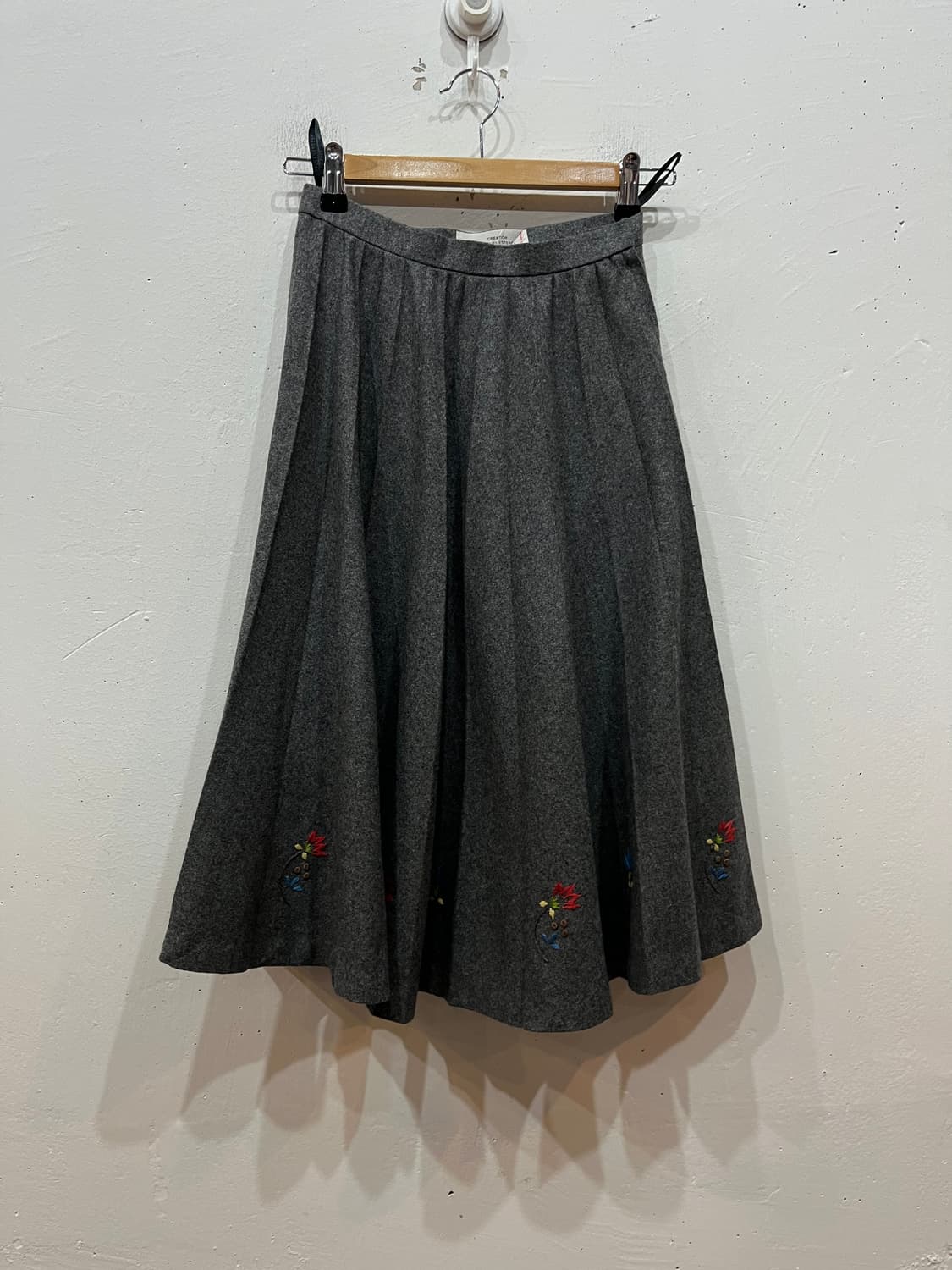 JACQUES ESTEREL 자수 울 스커트 Made in JAPAN  상품이미지1