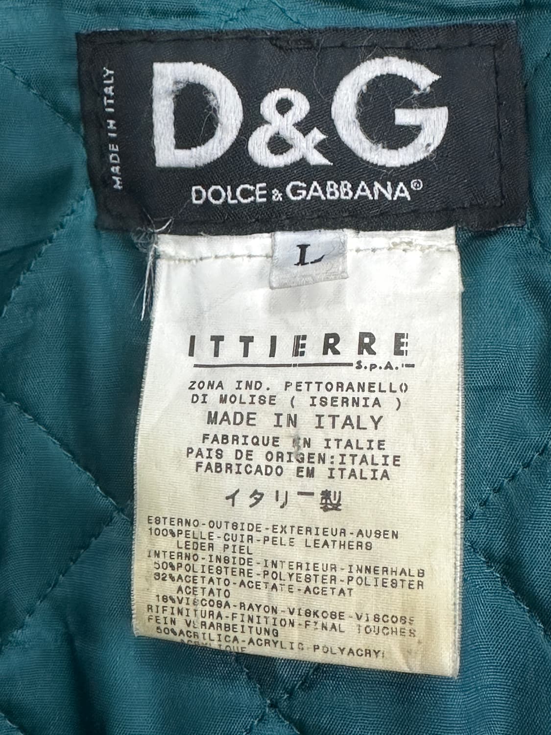 2000‘ Dolce&Gabbana 레더 봄버 자켓 L 상품이미지6