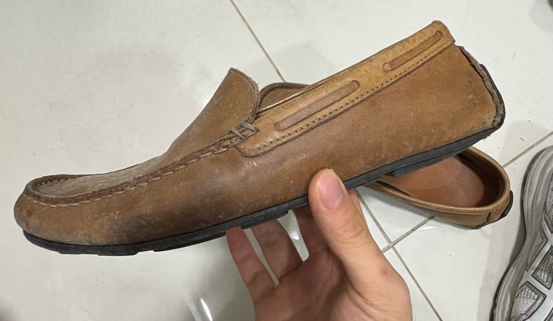 Vintage Brown Leather Driving Shoes 상품이미지2