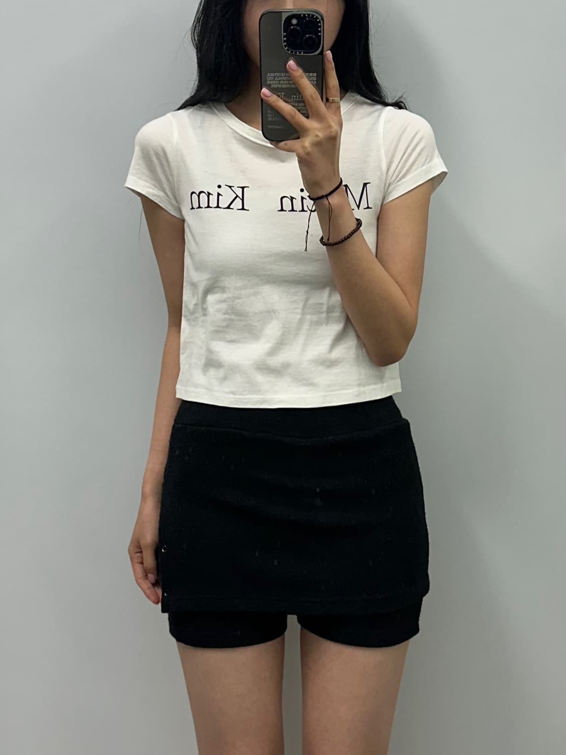 마땡킴 화이트 반팔 티셔츠 상품이미지1