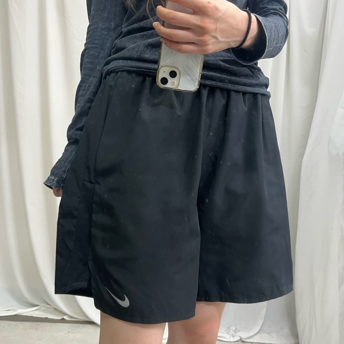 Nike black running shorts 상품이미지3