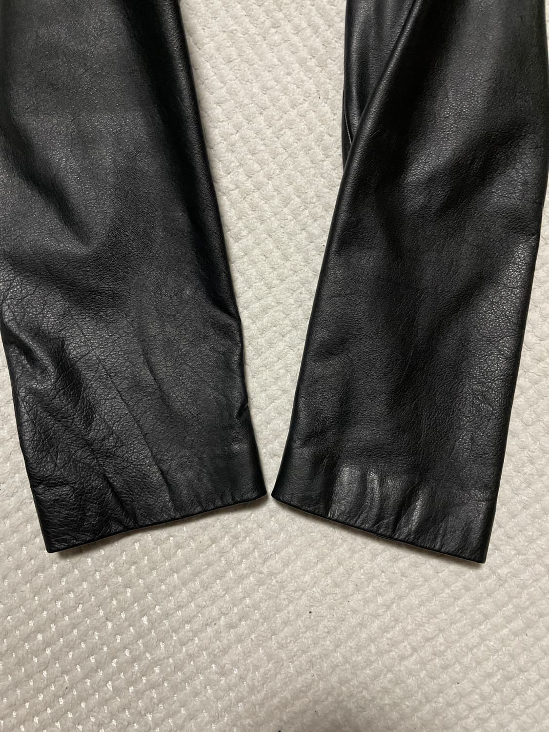 웨스턴 무드 카우하이드 소가죽 3버튼 레더 카 코트 상품이미지6