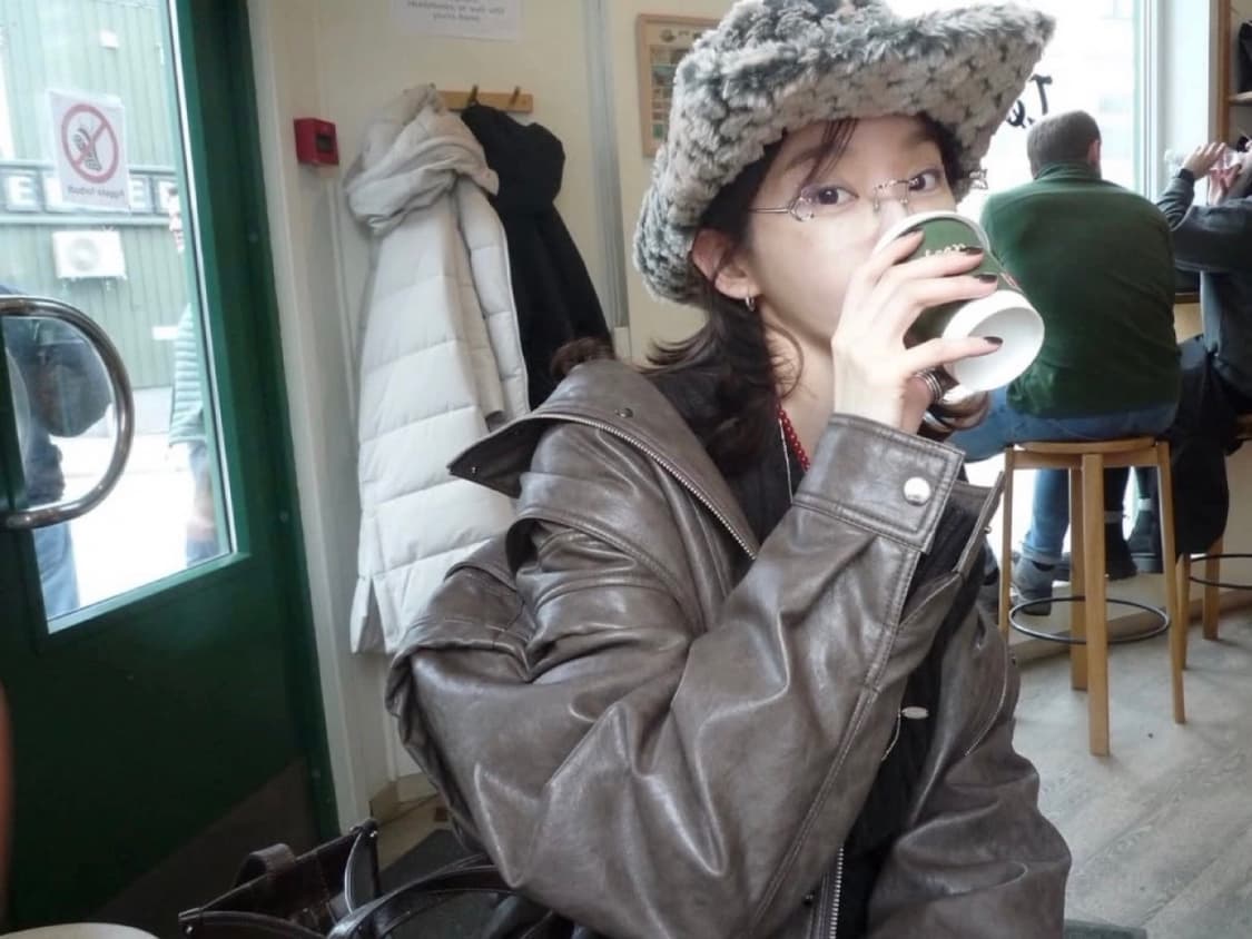 아비에무아 가죽자켓 브라운 1사이즈 새상품 상품이미지2