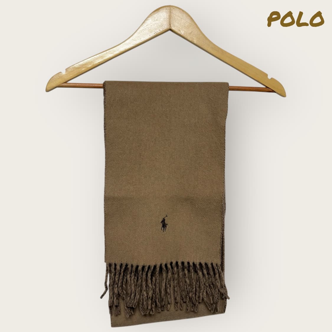 폴로 랄프로렌 브라운 울혼방 머플러 목도리 상품이미지1
