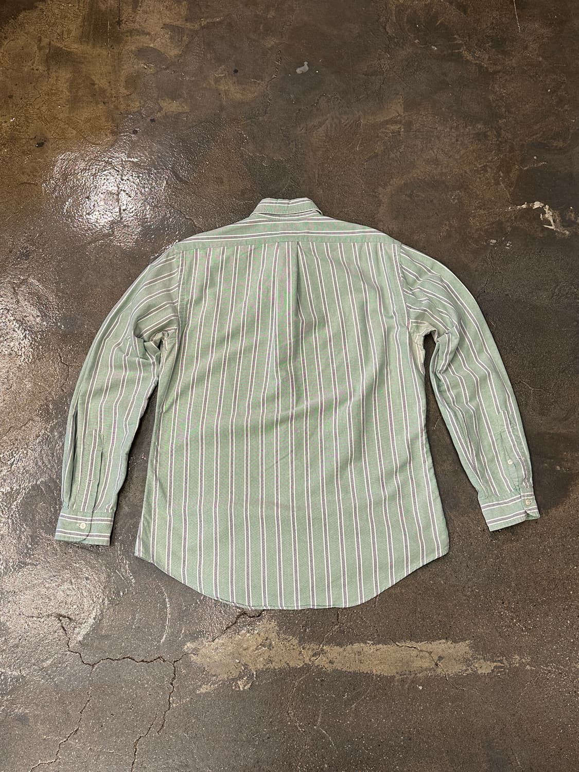 폴로 랄프로렌 스트라이프 셔츠 그린 M 상품이미지2