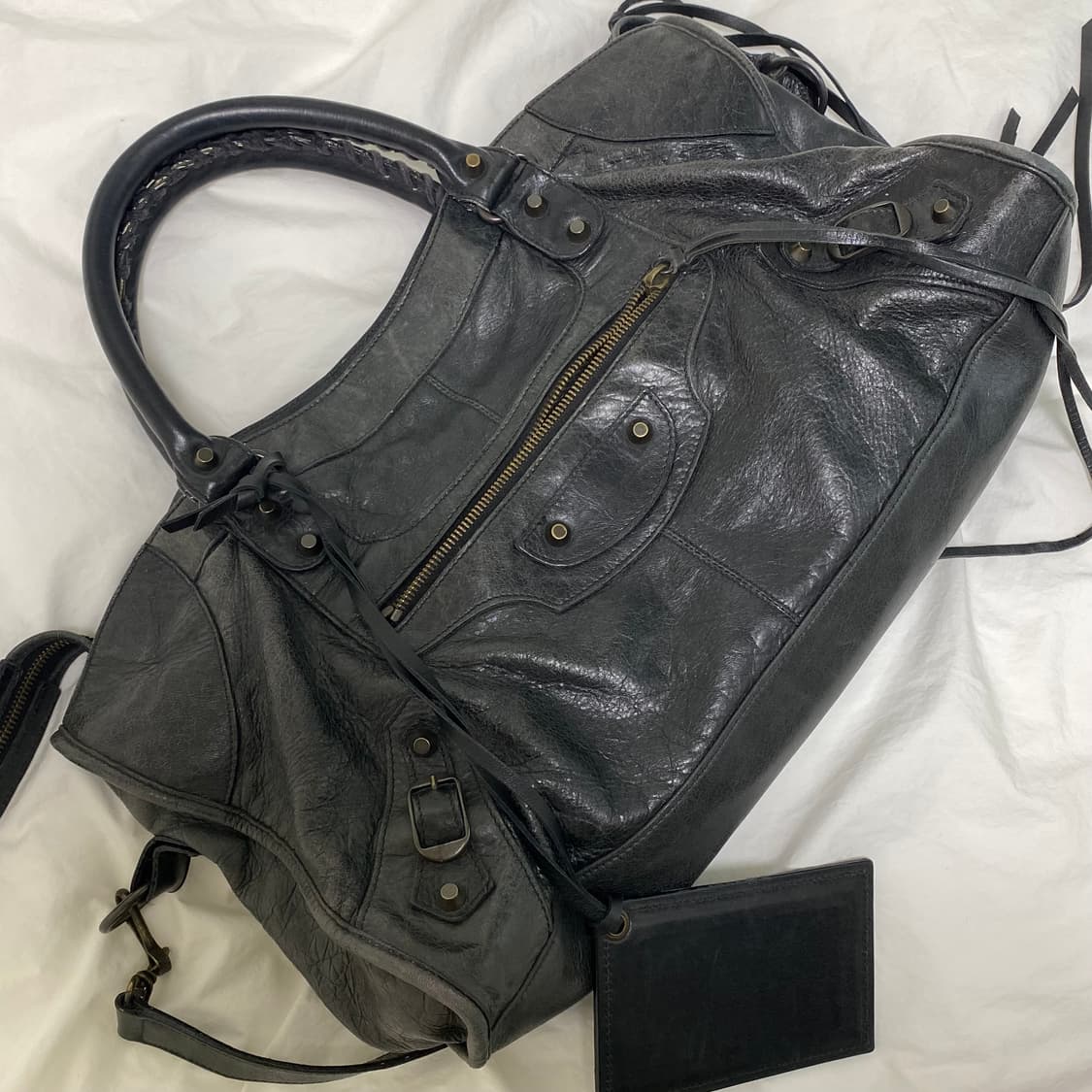 발렌시아가 시티백 모터백 블랙 흑장 상품이미지7