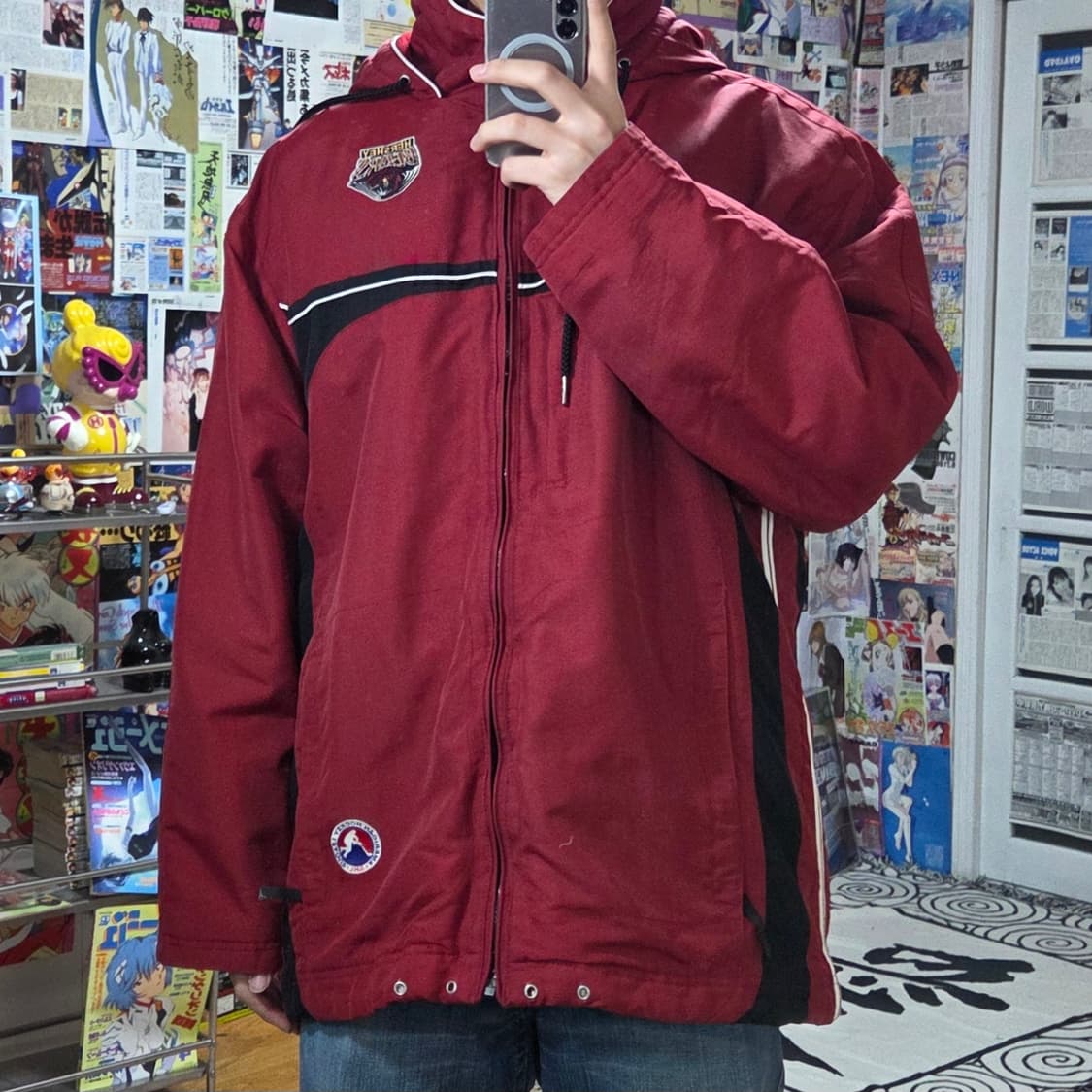 리복 허시 베어스 올드스쿨 기모 누빔 후드 점퍼 상품이미지2