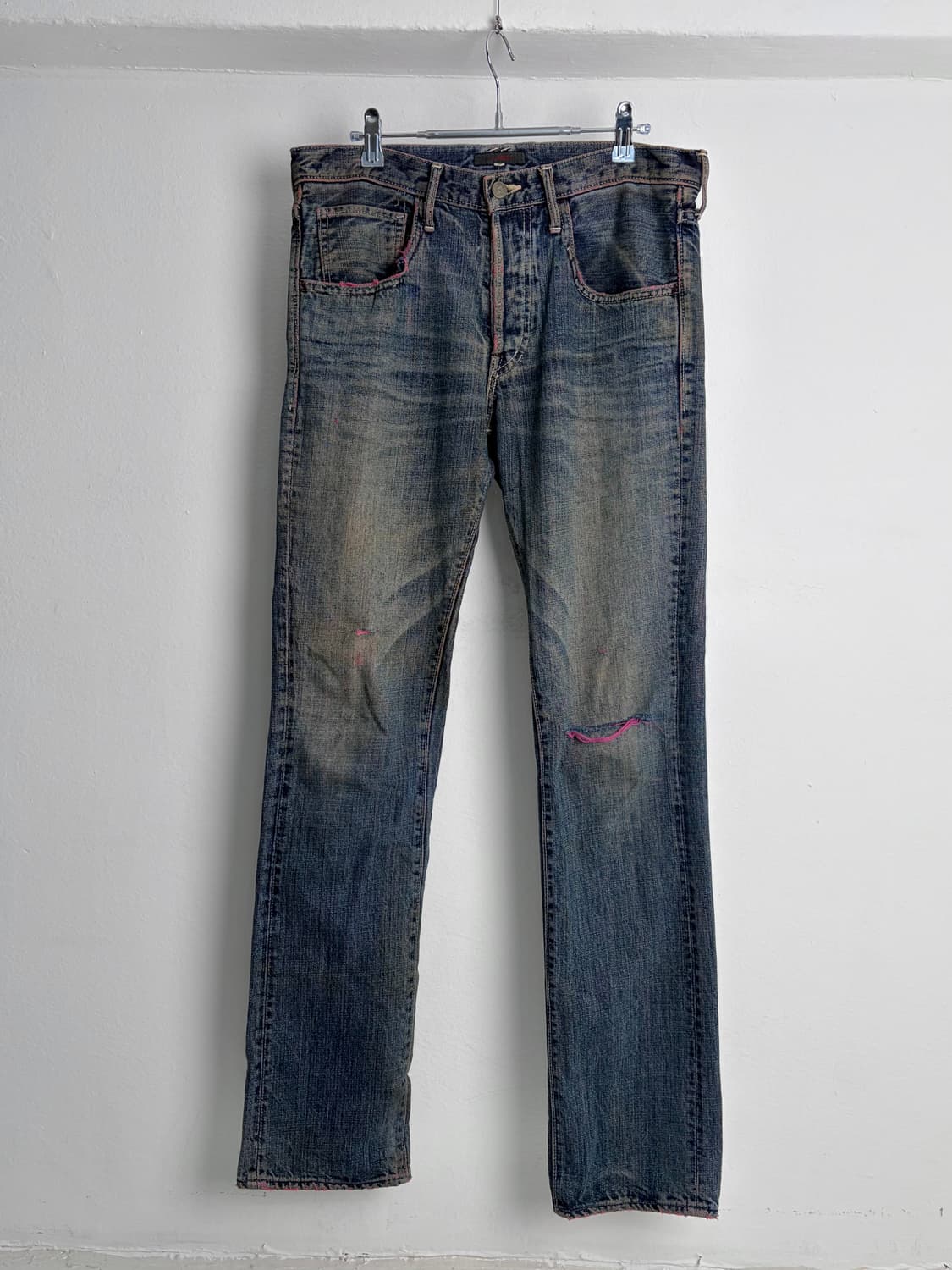 풀카운트 핑크 스티치 데님팬츠 상품이미지1