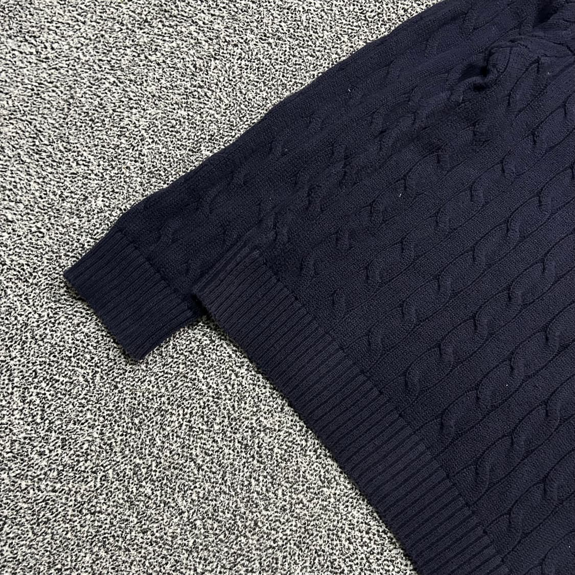 폴로 네이비 케이블 코튼 니트 상품이미지3