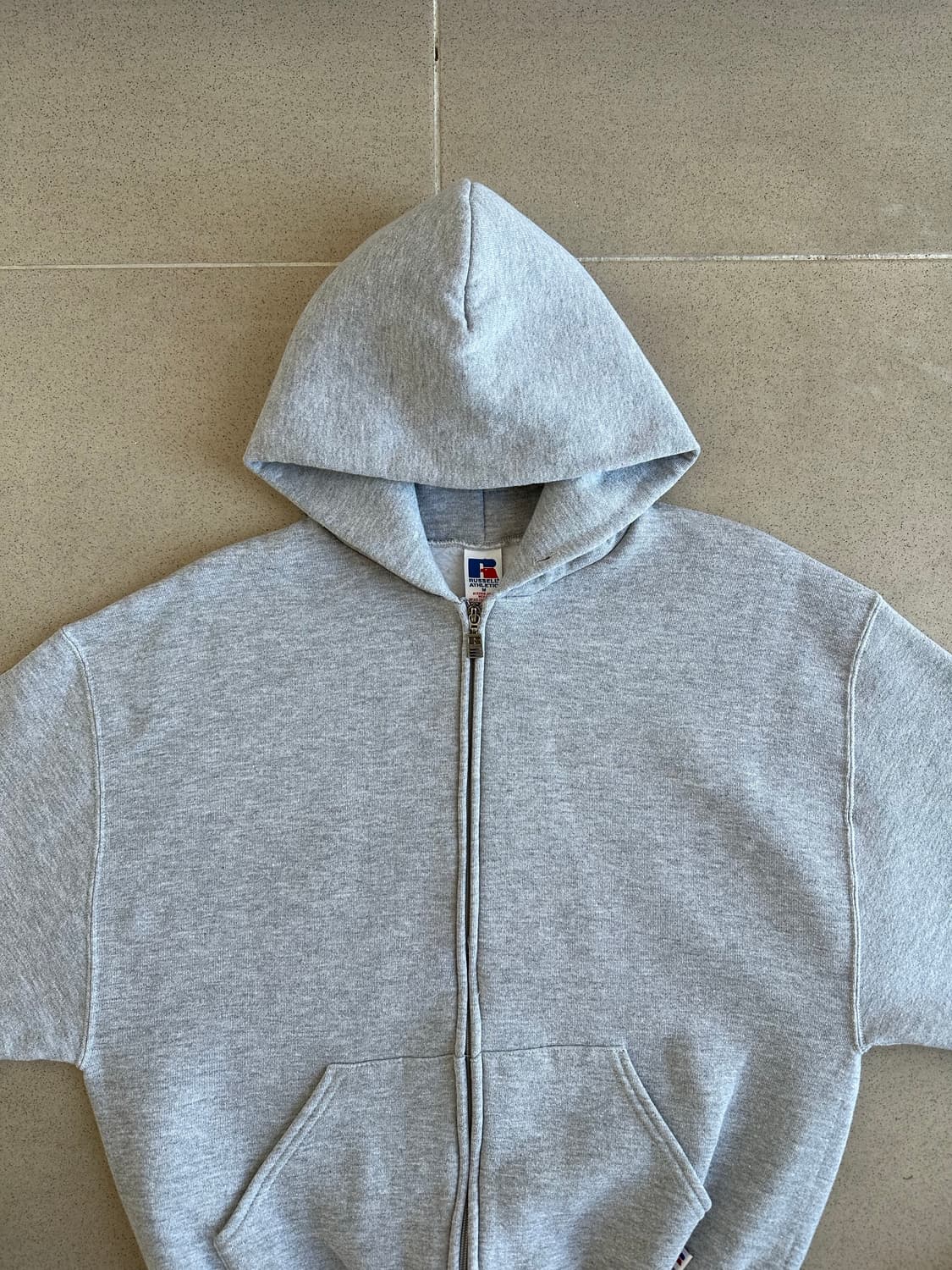 90s 빈티지 러셀 후드집업 그레이 M 상품이미지4