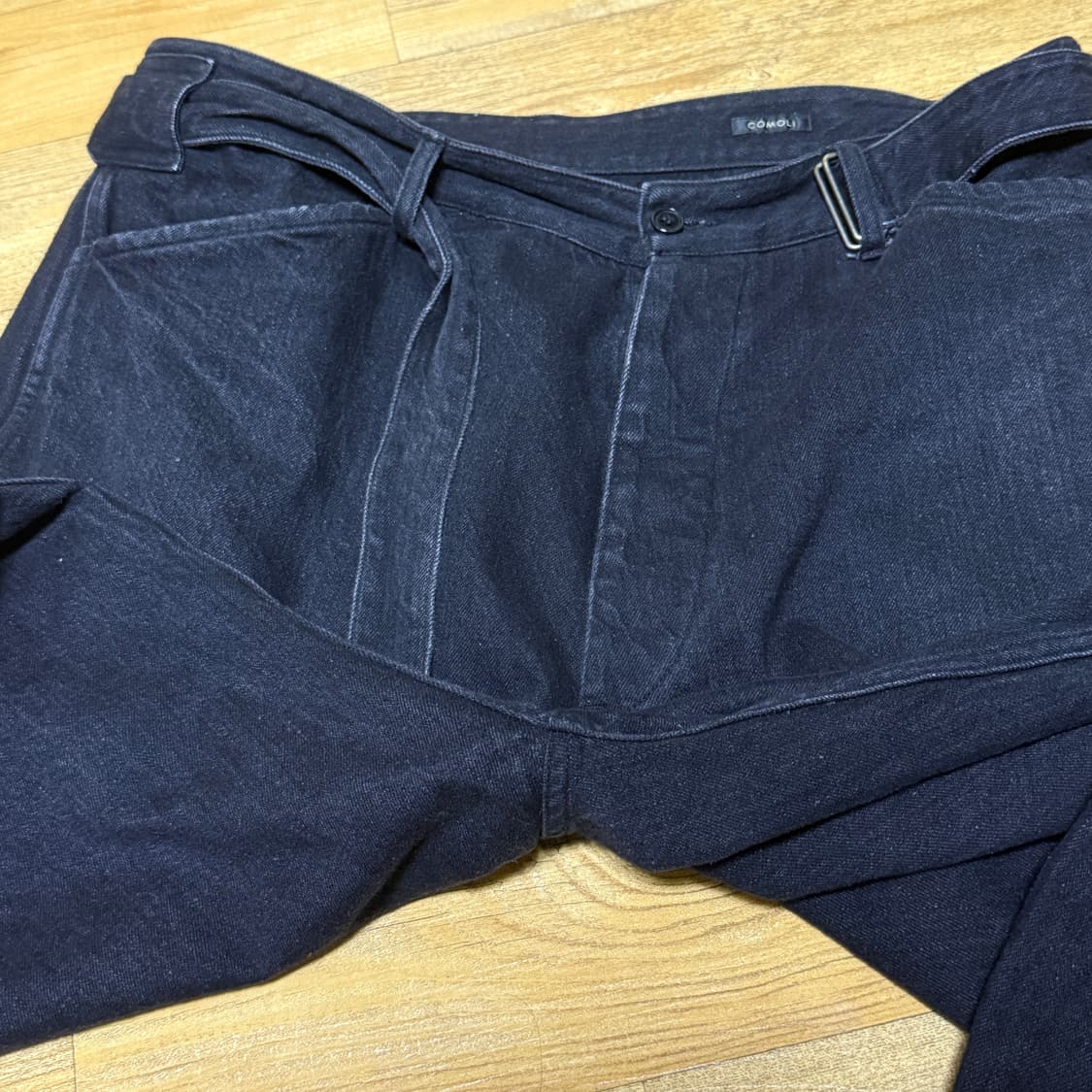 코모리 벨티드데님 블랙 3사이즈 상품이미지4