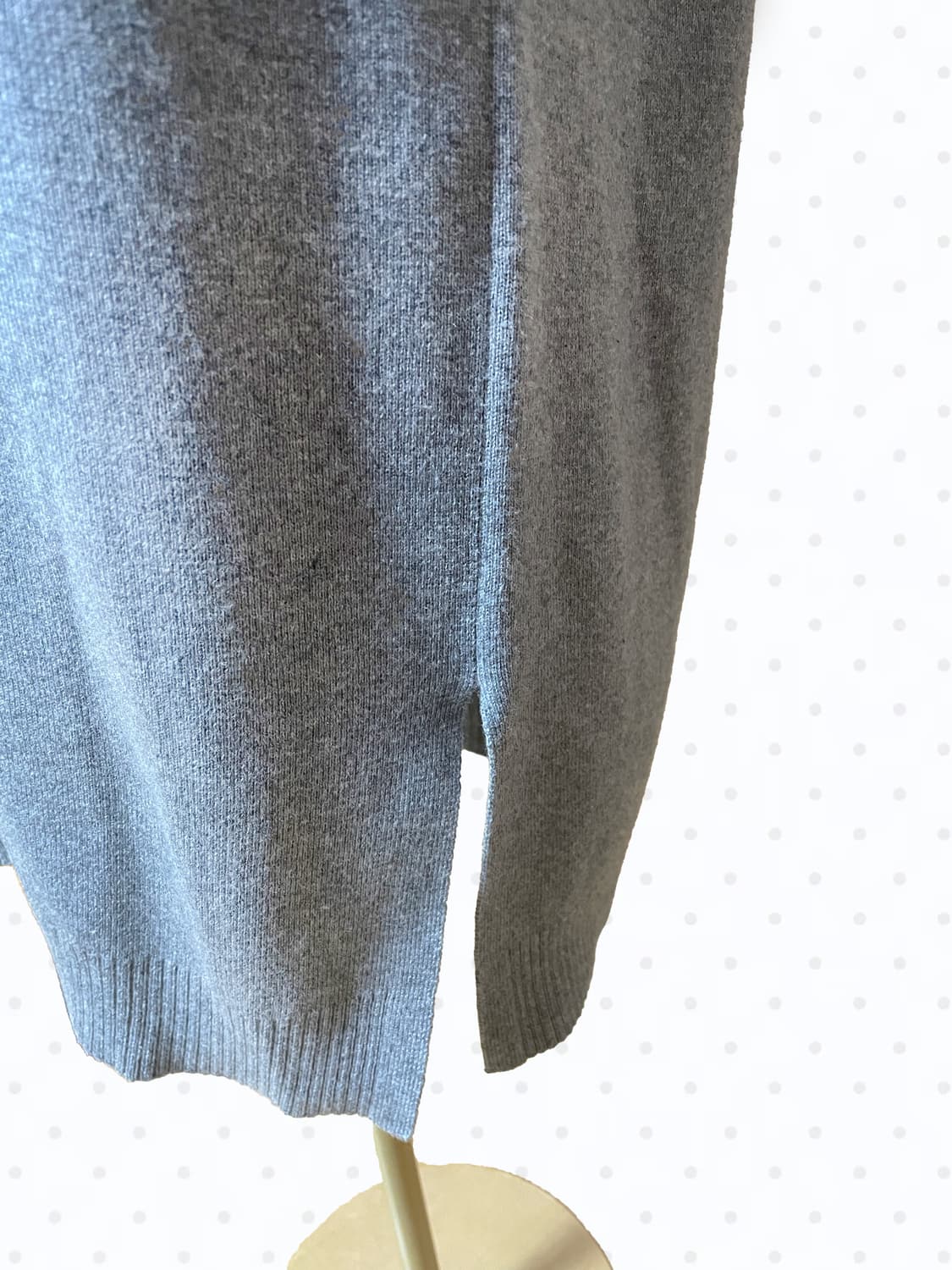 🩶일본 빈티지 백리본 브이넥 그레이 니트 원피스 상품이미지4