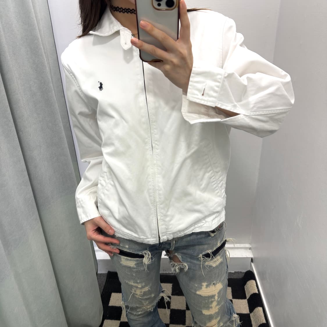 폴로 화이트 코튼자켓 상품이미지2