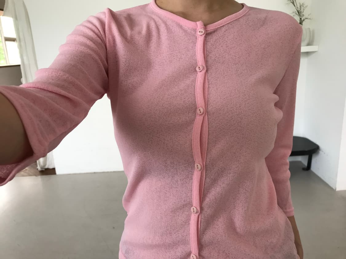 vintage pink pearl cardigan 상품이미지4