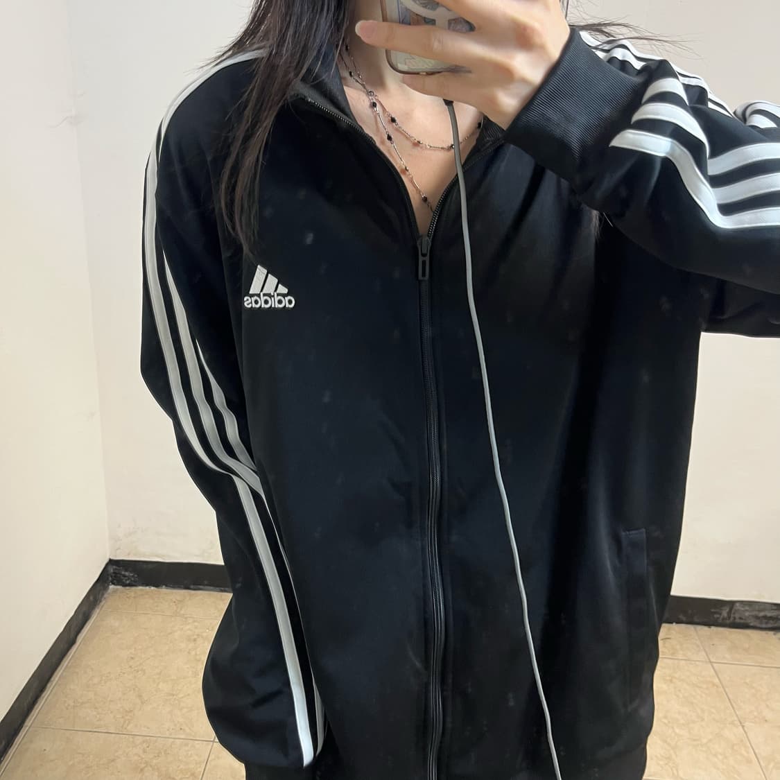 Adidas black track jacket 상품이미지3