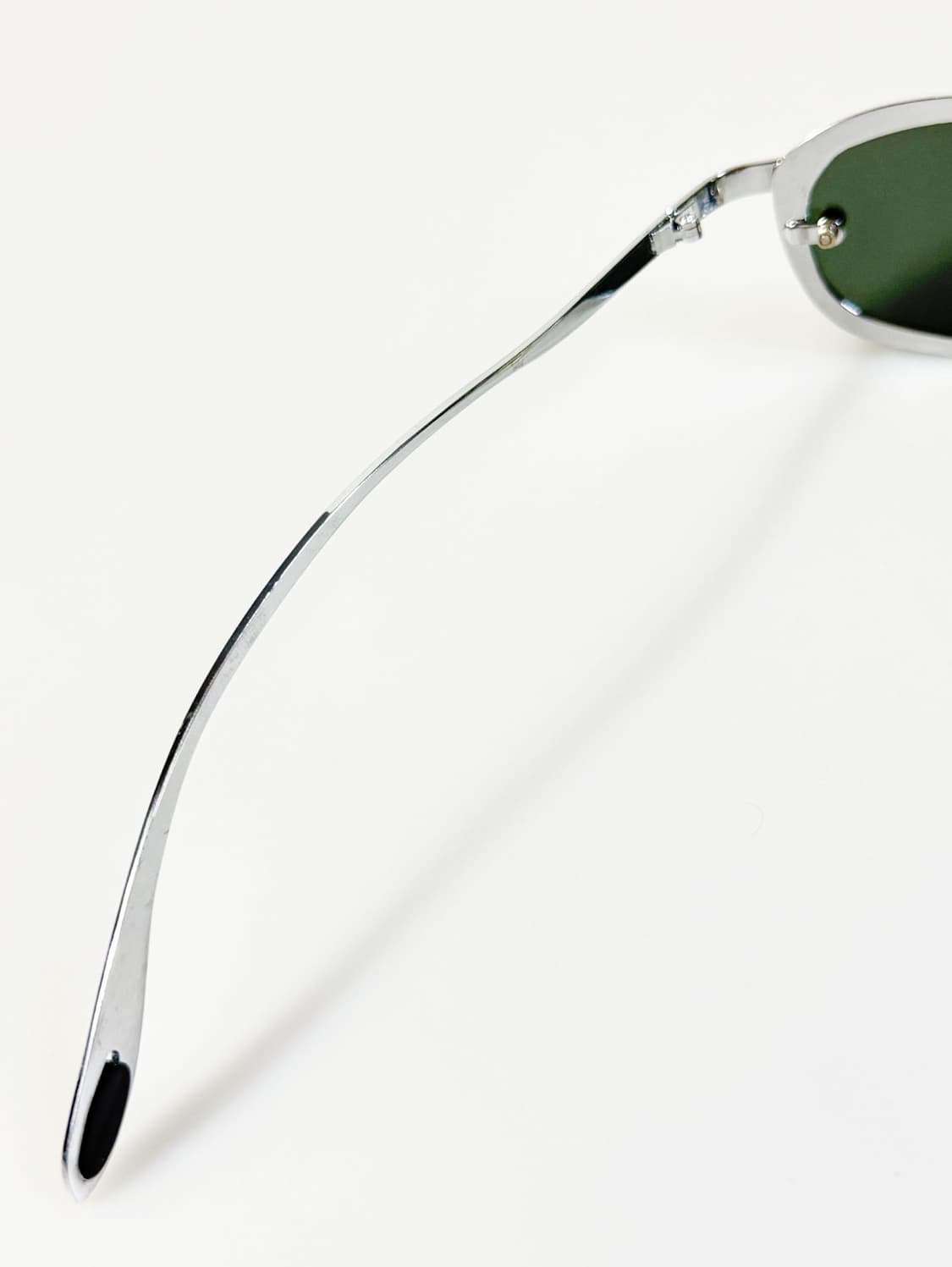 실버 무테 스퀘어 더블 브릿지 빈티지 선글라스 상품이미지8