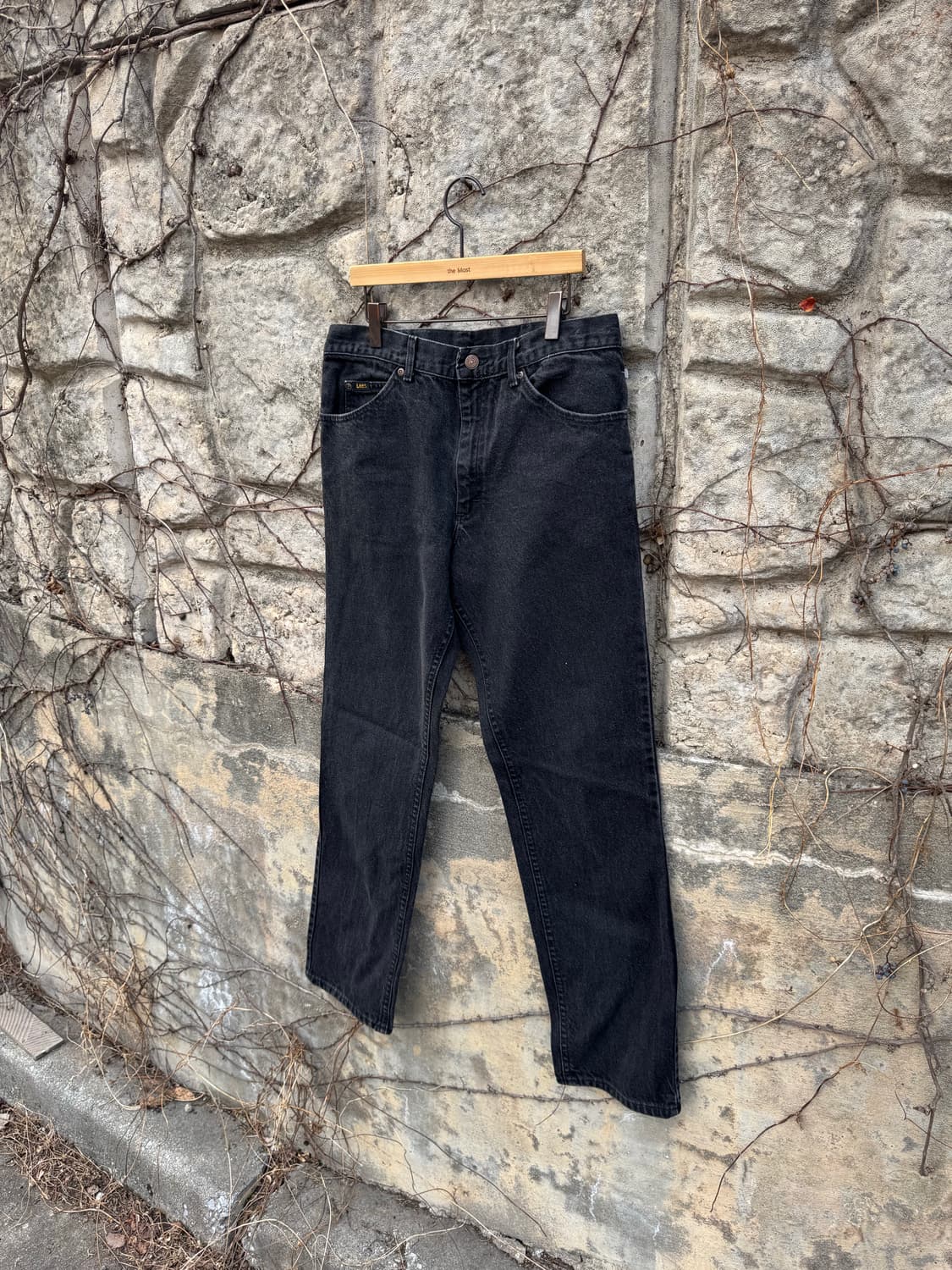 90s lee 빈티지 200 레귤러 스트레이트핏 블랙 데님 팬츠 블랙진 상품이미지3