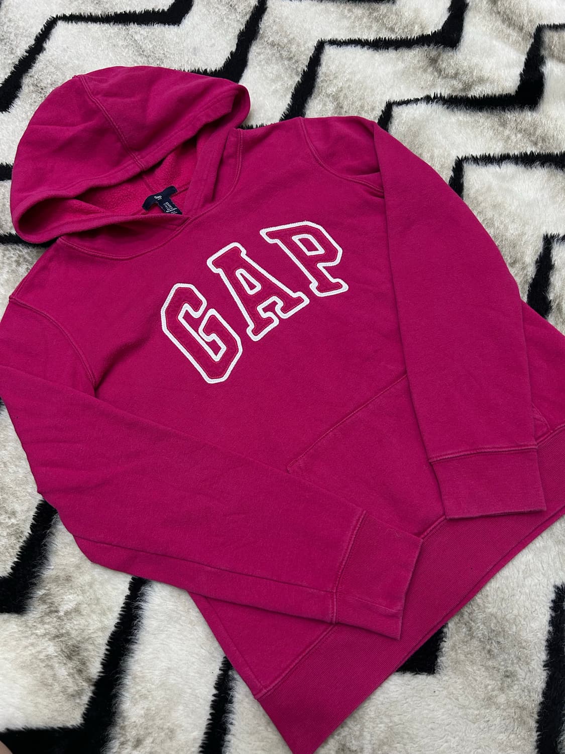 [XS]GAP 로고 후드/핑크/기모 상품이미지2