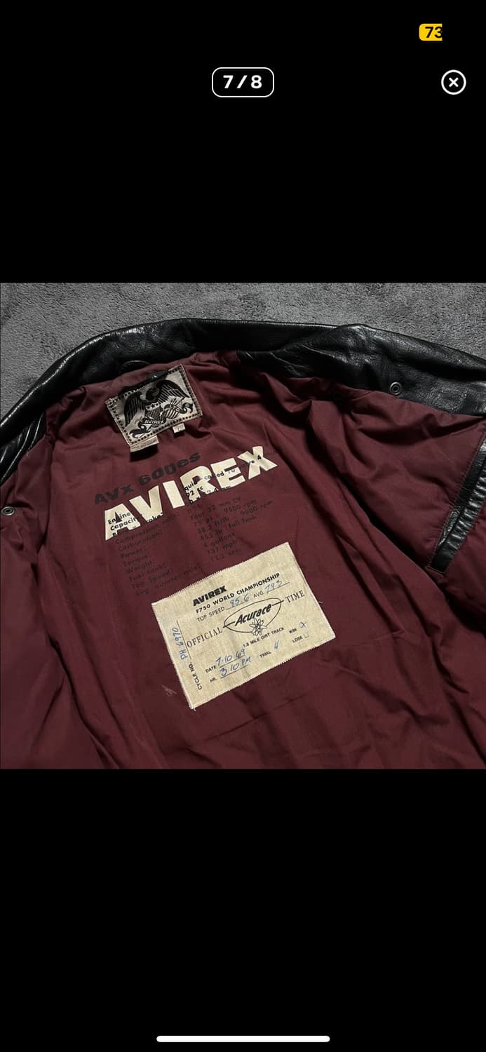 90's 아비렉스 소가죽 라이더 자켓 상품이미지7