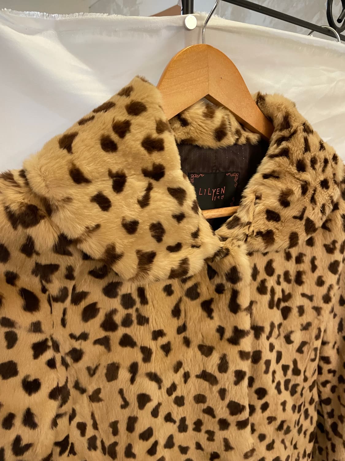 빈티지 페이크 퍼 호피 자켓 상품이미지1