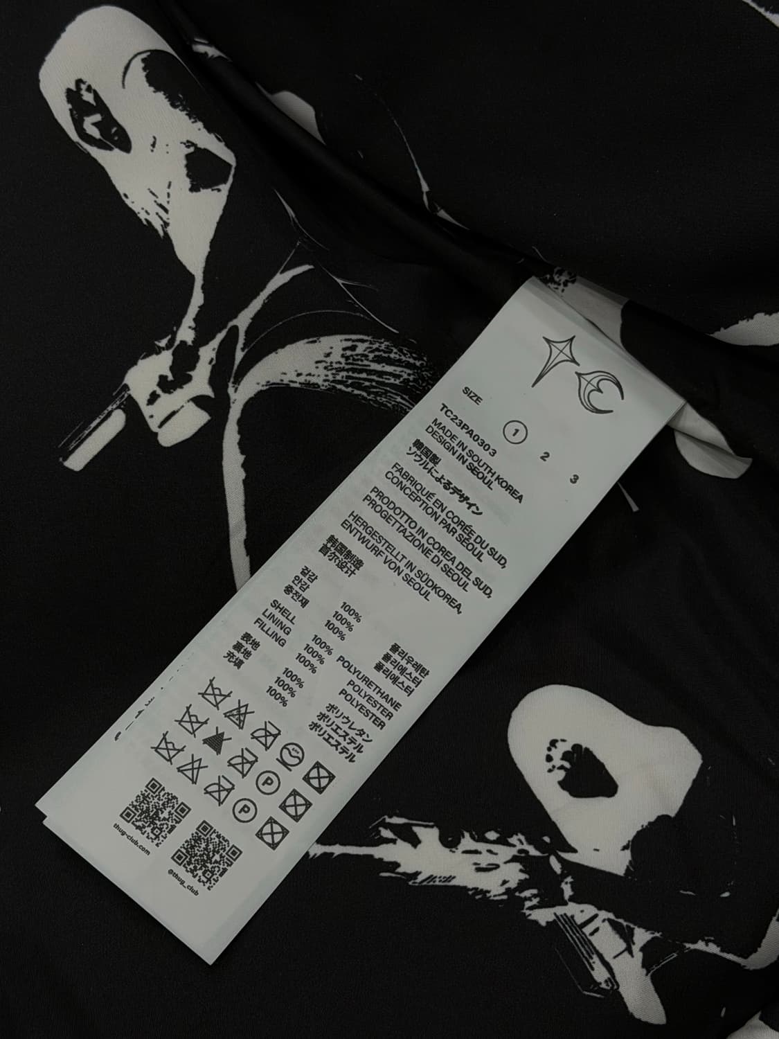 (새상품/1사이즈)떠그클럽 래더패딩 블랙 상품이미지10