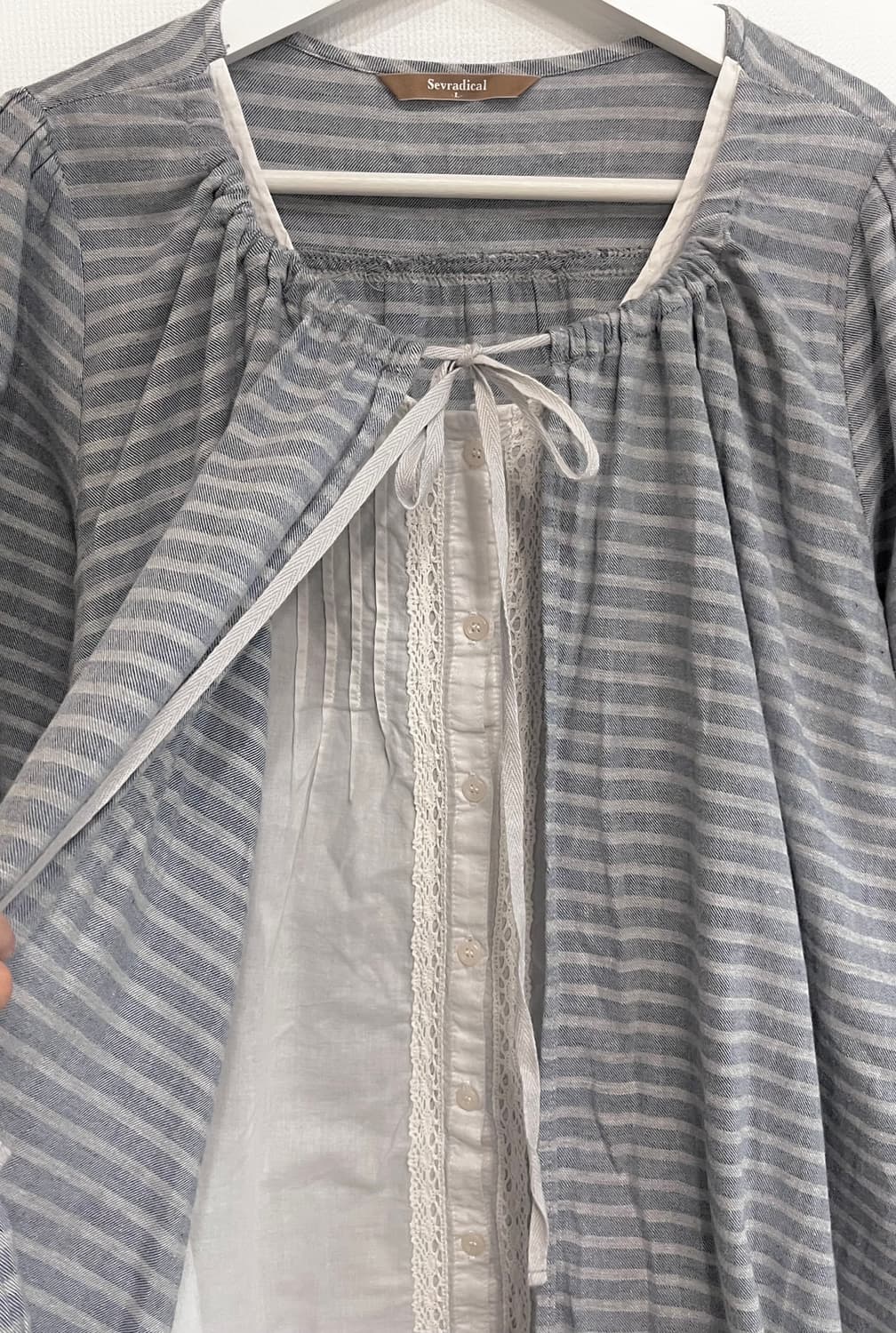 스트라이프 레이스 바선생 상품이미지2